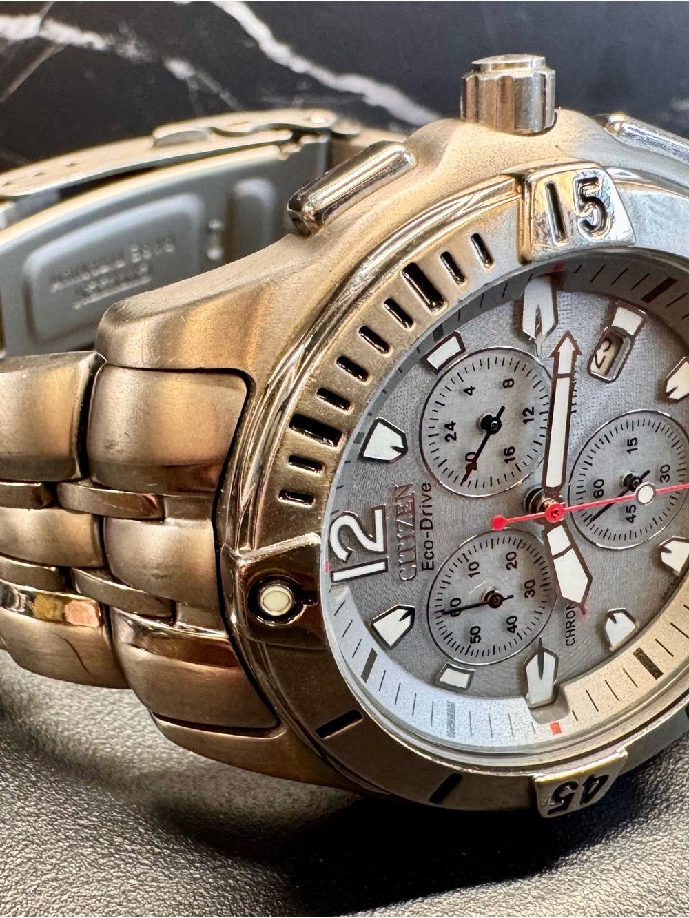 Citizen Eco-Drive Titanium Chronograph H500-S021260 Men’s 42mm Silver 200M Watch